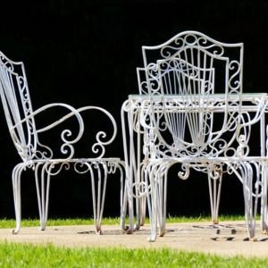 Steel stock warehouse – stacked metal sheets and structural beams