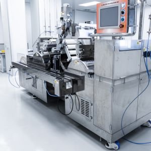 Industrial warehouse steel inventory – stacked metal sheets and beams